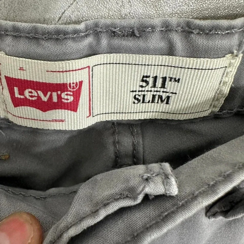 Grey Levi's 511 slim straight leg jeans Size 26